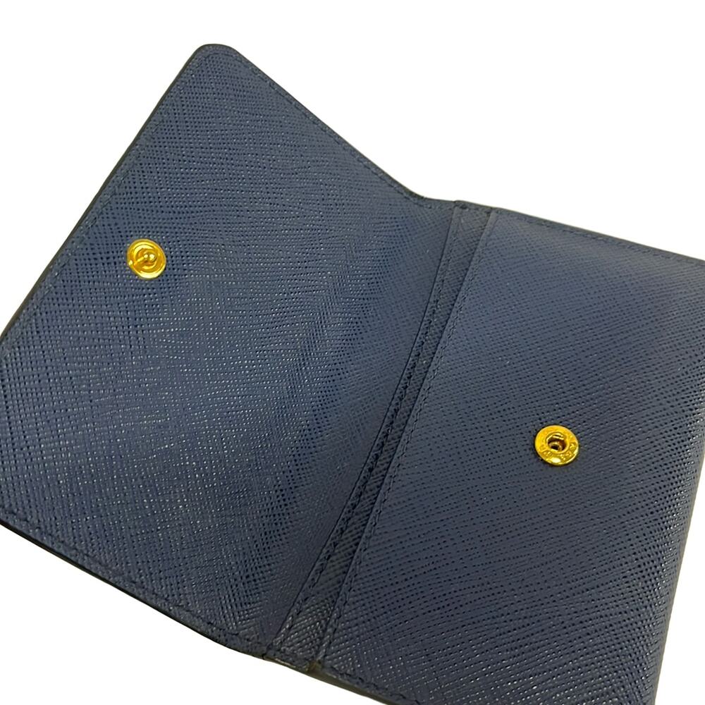 Prada Card Case Navy Gold - Picture 3 of 5